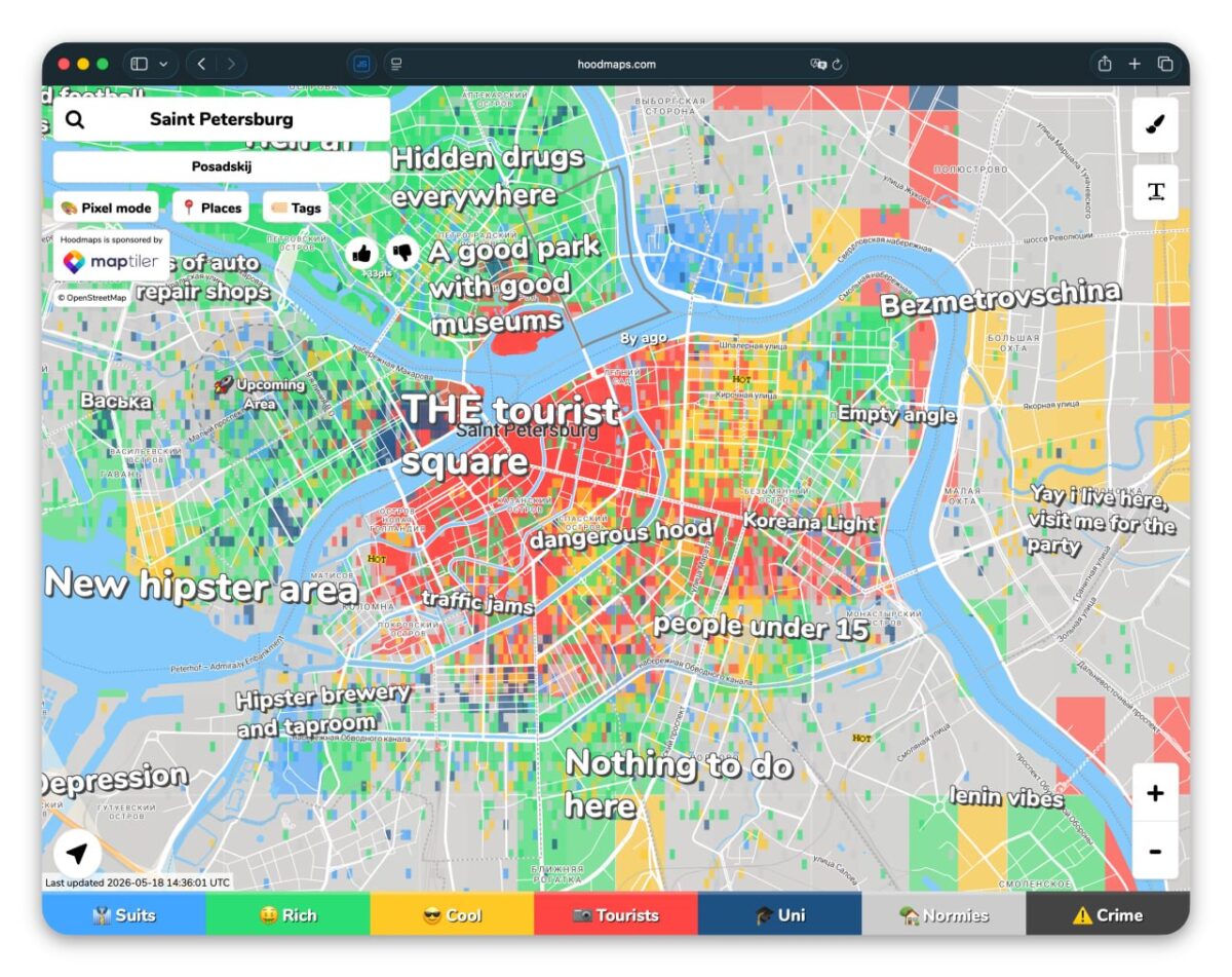 Hoodmaps: platforma, atskleidžianti tiesą apie miestus
