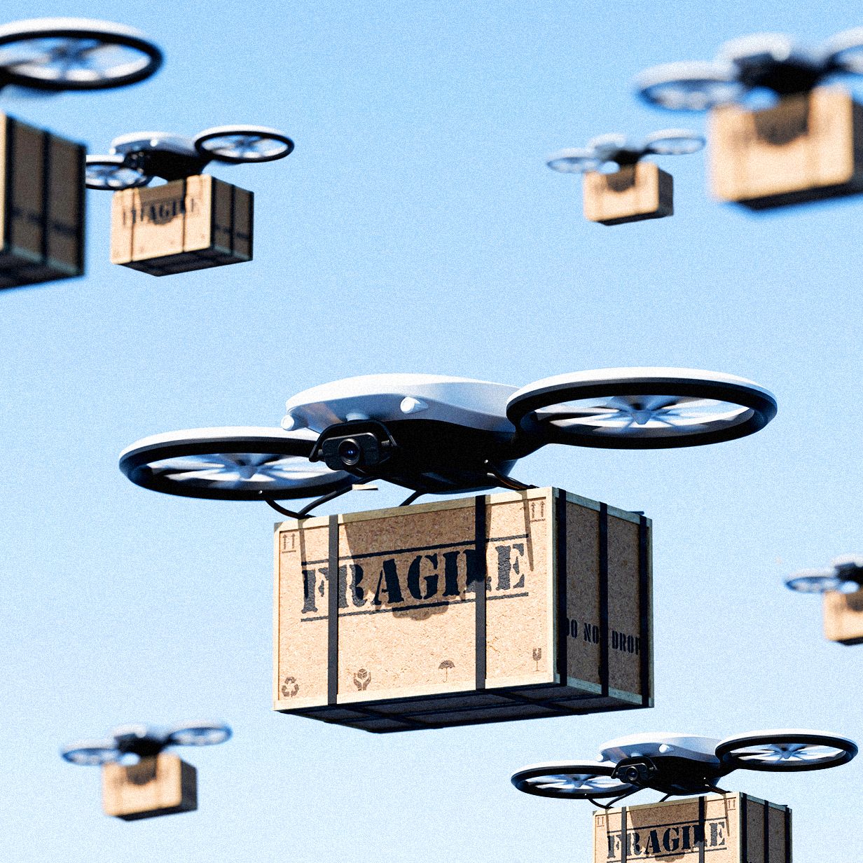 Dronai Pristatymams Niujorke Nauja Technologija Miesto Oro Erdvje