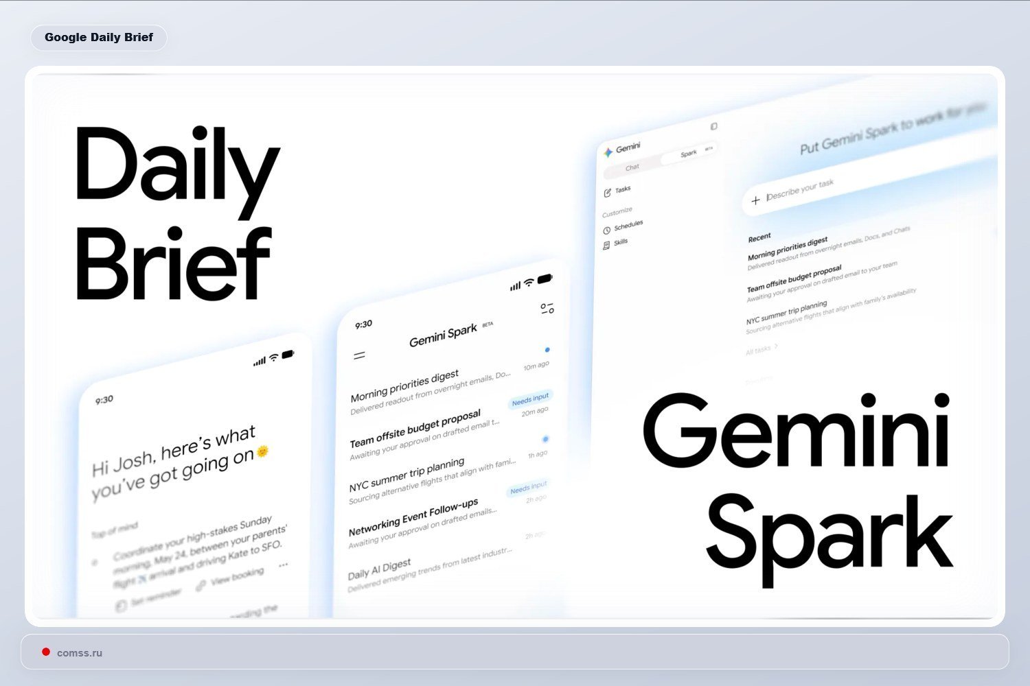 Google Pristat Gemini Spark Daily Brief Ir Neural Expressive Dizain