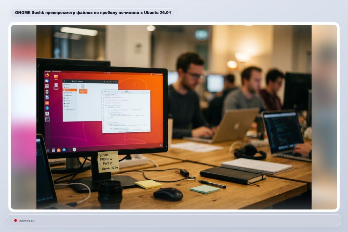 Ubuntu 2604 Lts Atnaujina Gnome Sushi Fail Periros Funkcij