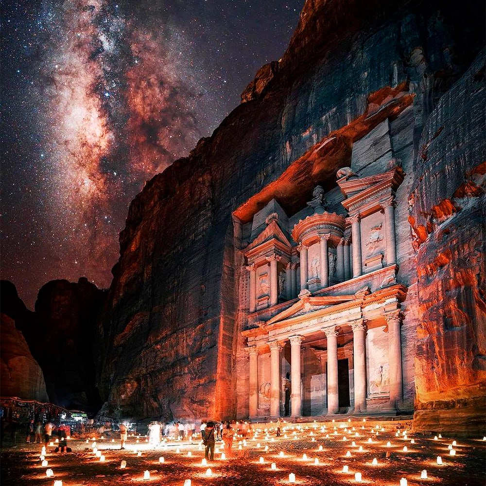 10998 Pieno Kelias šviečia Virš Naktinės Jordanijos Dangaus