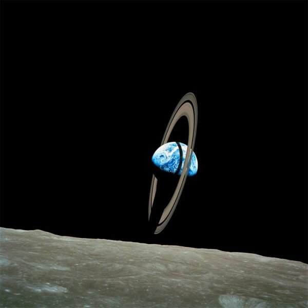 11053 Žemė Su žiedais Kaip Atrodytų Mūsų Planeta Su Saturno žieda