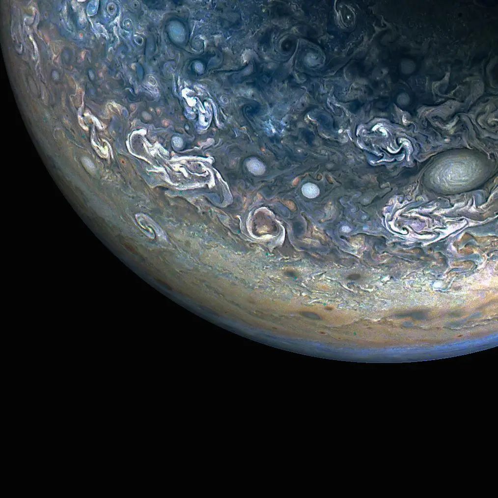 2560 Jupiterio Debesų Chaosas Naujas Juno Zondo Vaizdas