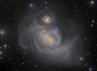3502 Galaktikų Ngc 1316 Ir Ngc 1317 Susidūrimas Astrofotografijo
