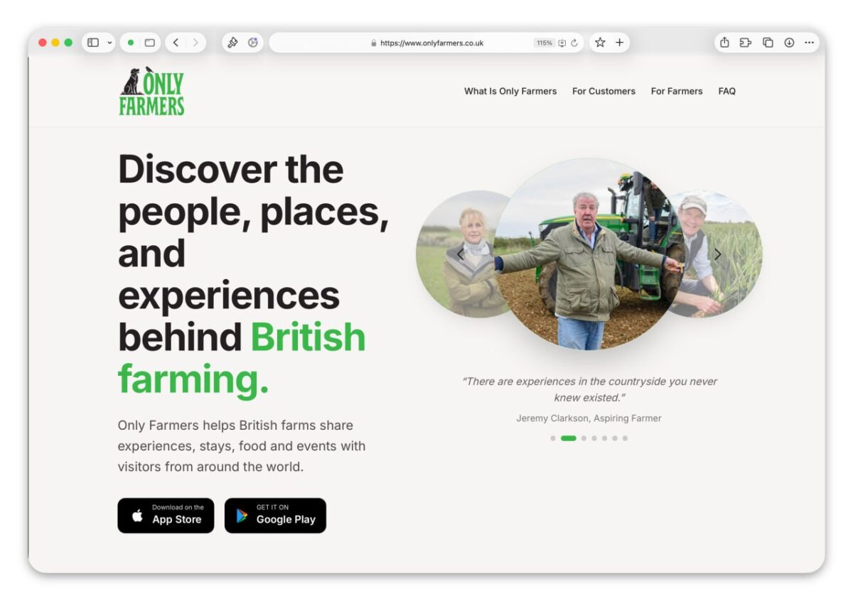 Džeremis Klarksonas pristatė naują platformą ūkininkams - OnlyFarmers 7467 Džeremis Klarksonas Pristatė Naują Platformą ūkininkams On