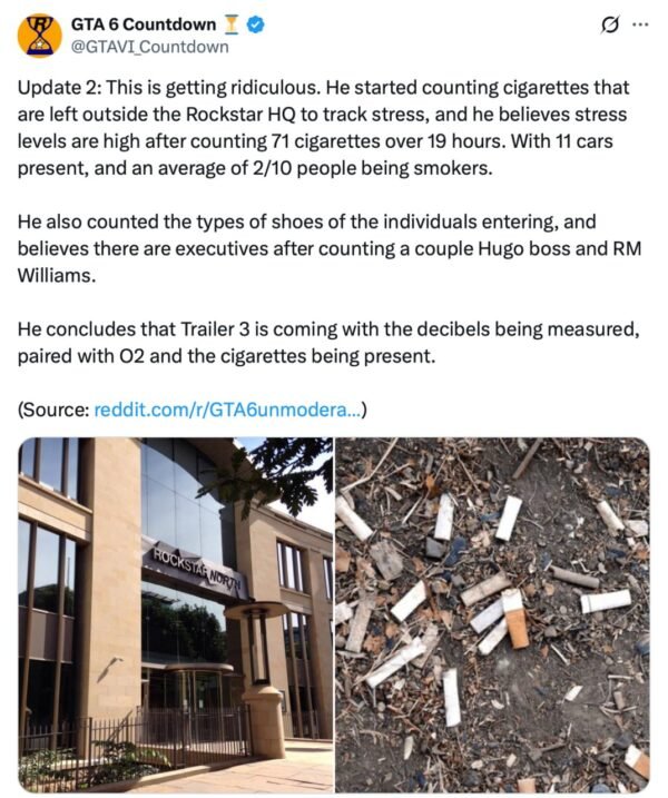 7482 Gta Gerbėjas Analizuoja Rockstar Biuro Aplinką Pagal Cigareč