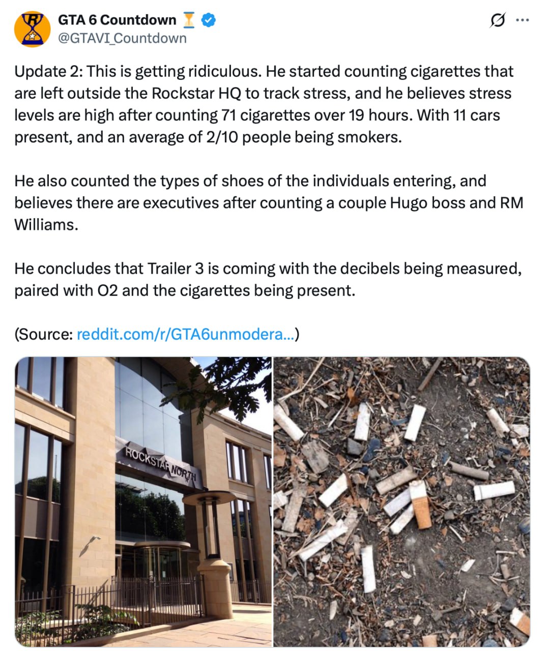 7482 Gta Gerbėjas Analizuoja Rockstar Biuro Aplinką Pagal Cigareč