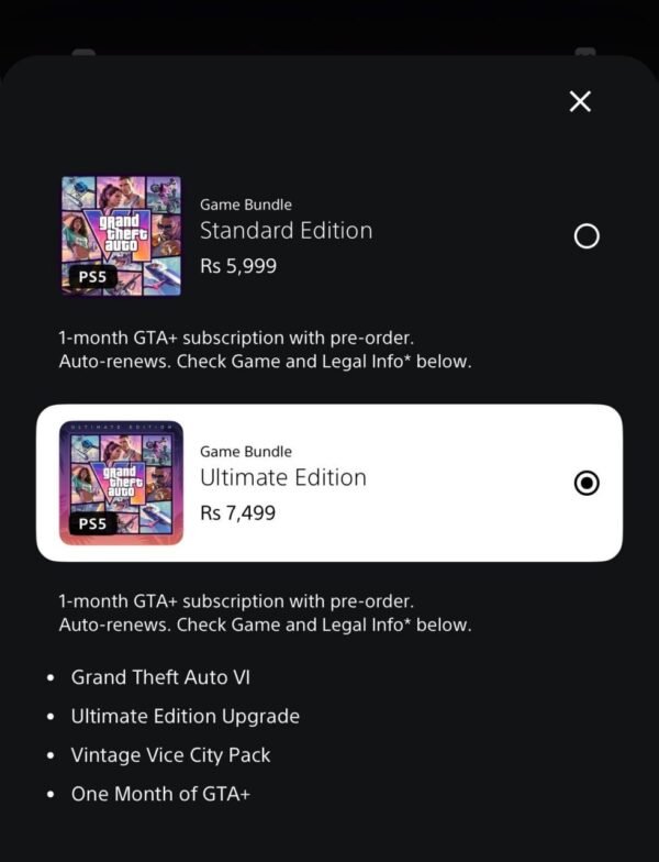 7581 Gta Vi Išankstiniai Užsakymai Prasidėjo Indijoje