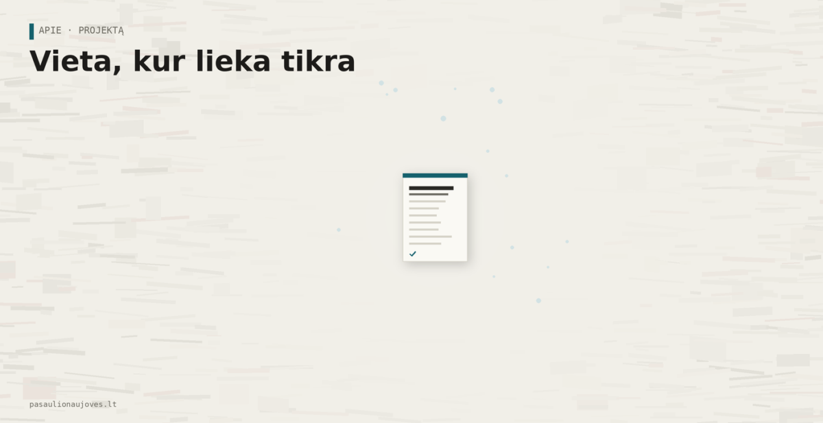 Vienas švarus puslapis tarp interneto turinio triukšmo