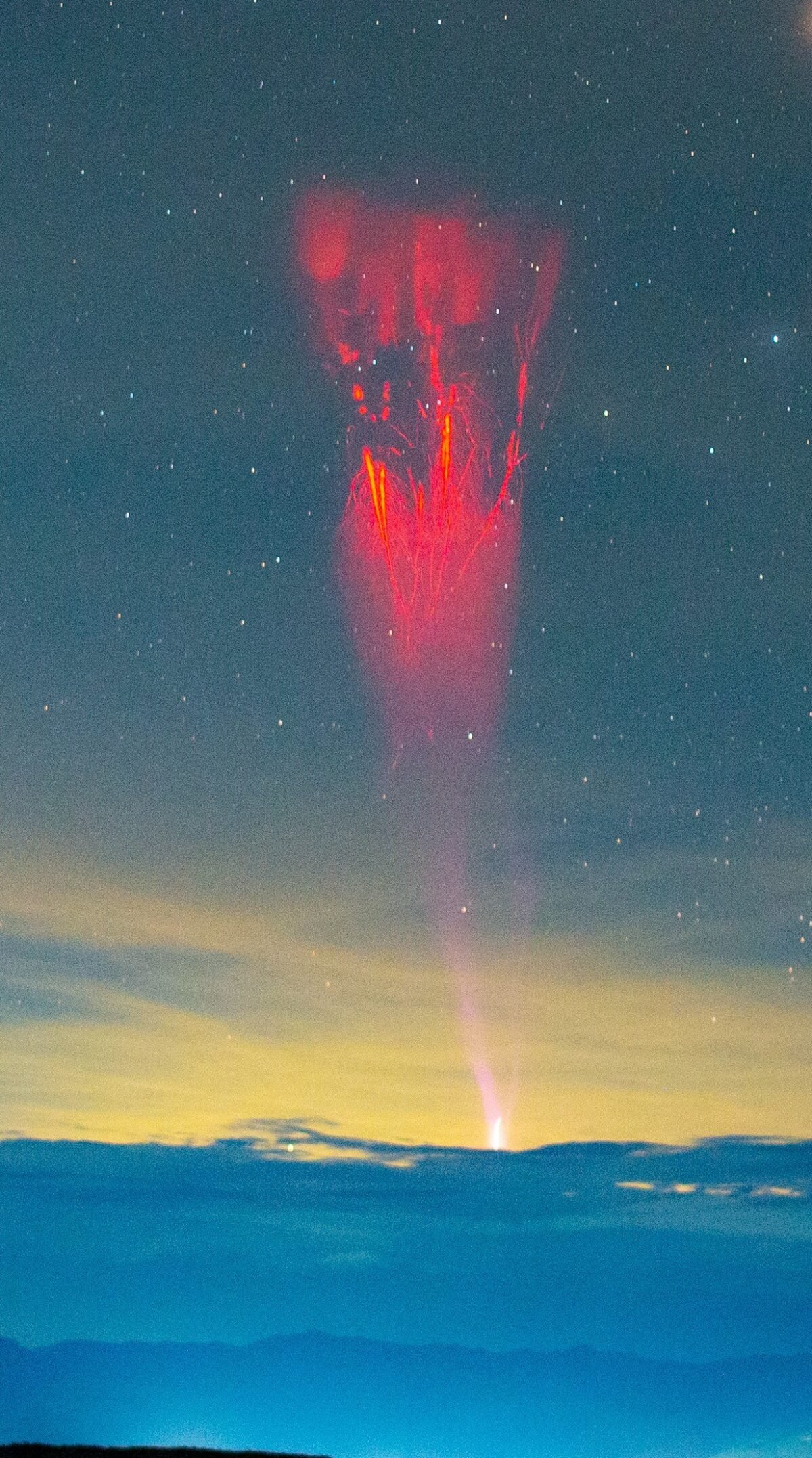 16868 Raudonieji Spraitai Virš Tatakoa Dykumos Retas Atmosferos R