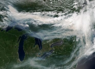 16899 Kanados Miškų Gaisrų Dūmai Matomi Iš Kosmoso