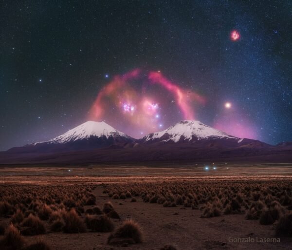 2634 Astrofotografija Tamsiosios Miglos Jungia Bolivijos Vulkanų