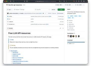 7667 Github Platformoje Pasirodė Nemokamų Api Sąrašas įvairioms M