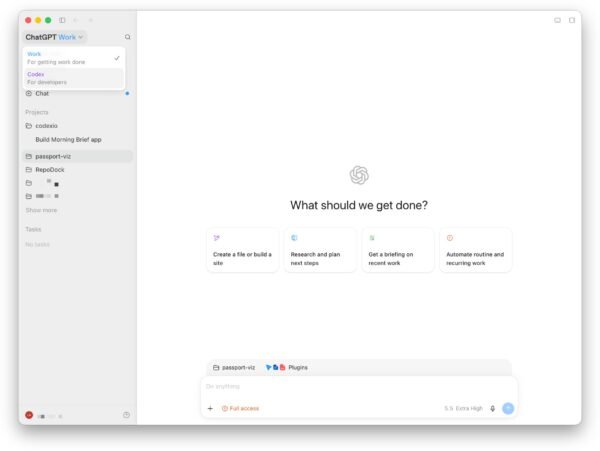 OpenAI atnaujina ChatGPT į ChatGPT Work su naujomis funkcijomis