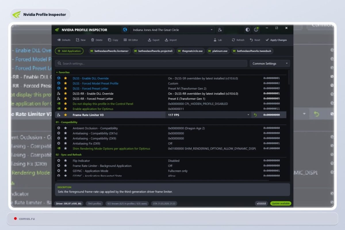Nvidia Profile Inspector 3021 Naujas Dizainas Ir Dlss Palaikymas