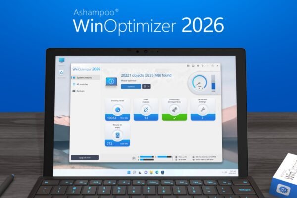 Nemokama Ashampoo WinOptimizer 2026 licencija Windows optimizavimui