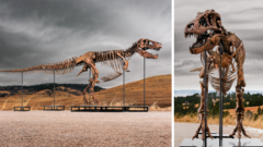 Tyrannosaurus rex skeletas parduotas už rekordinę sumą aukcione Niujorke