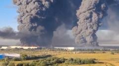 Ukrainos dronai smogė Rusijos internetinės prekybos sandėliams