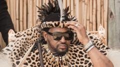 Zulu karalius Misuzulu atsiprašo po vaizdo įrašo su išpuoliu prieš žmoną
