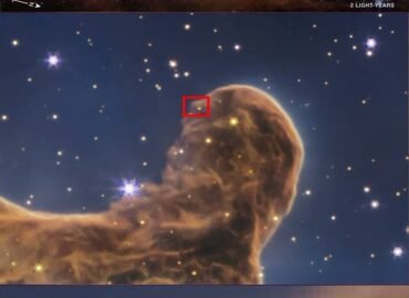 11306 Tumanystės Kilo Ngc 3372 Ir Saulės Sistemos Dydžių Palyginim
