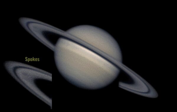 16984 Saturno žieduose Pastebimi Paslaptingi Spygliukai