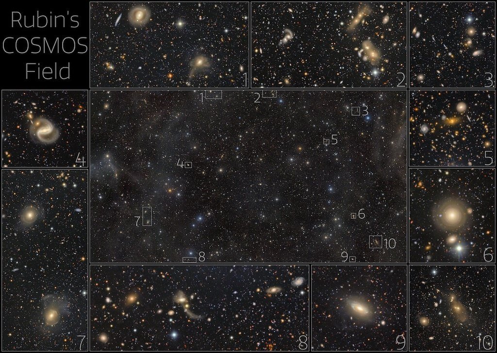 16992 Rubino Teleskopo Cosmos Laukas Atskleidžia Pusę Milijono Gal