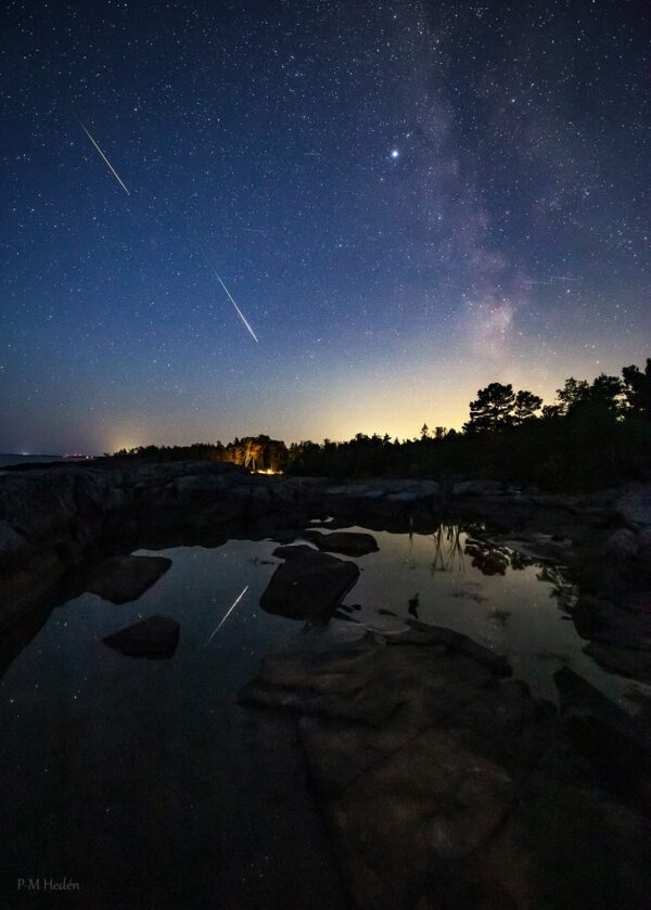 Perseidų meteorų lietus Švedijoje: įspūdingi vaizdai Grisslehamne
