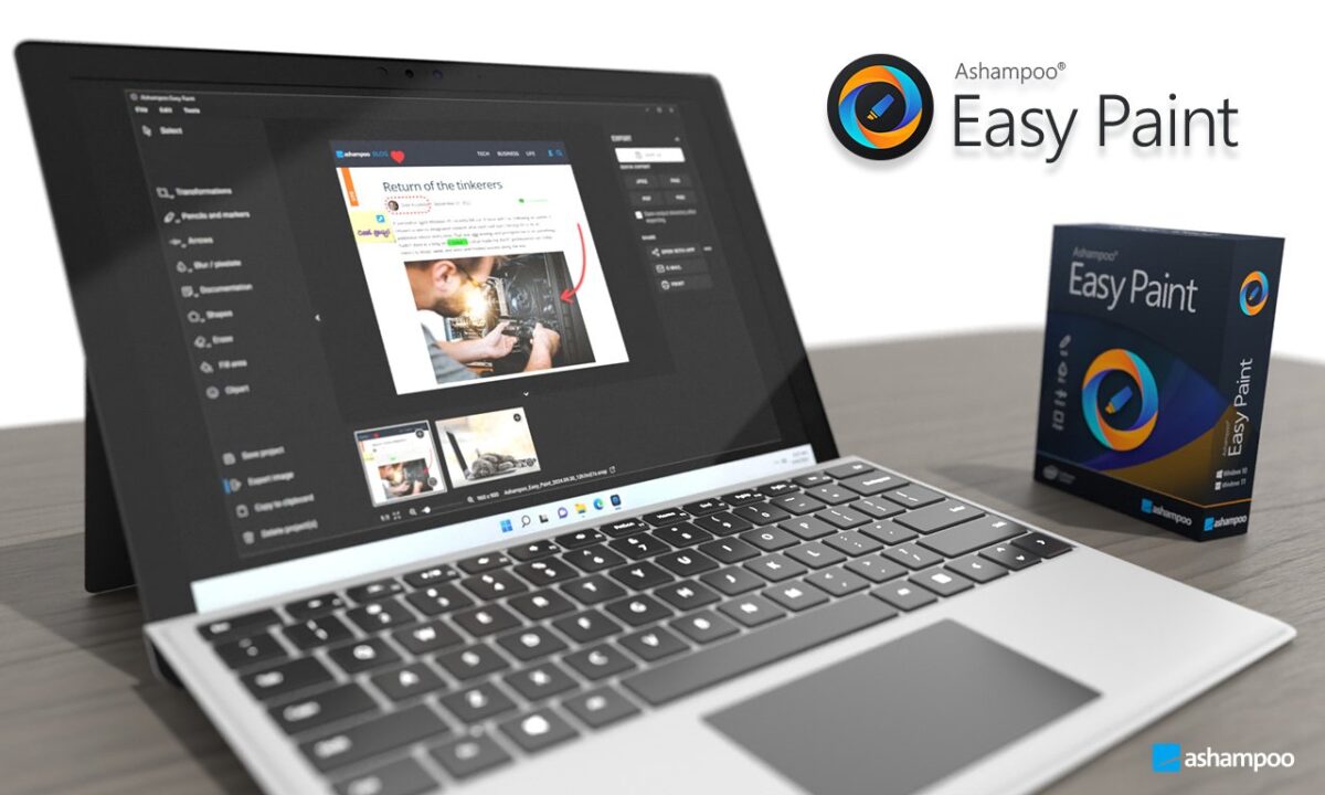 Nemokama Licencija Ashampoo Easy Paint Programai Visam Gyvenimui