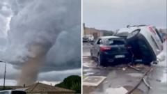 Tornadas pietų Prancūzijoje sužeidė daugiau nei 40 žmonių ir sunaikino namus
