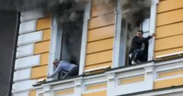 Rusijos dronas smogė istoriniam Ukrainos nacionalinės mokslų akademijos pastatui Kyjive