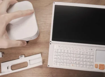 M4 Mac mini paverstas nešiojamu rankiniu kompiuteriu Mac Nano