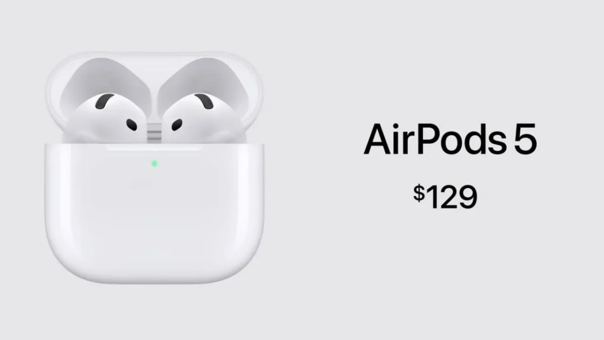 Apple pristatė „AirPods 5“ su dviem versijomis