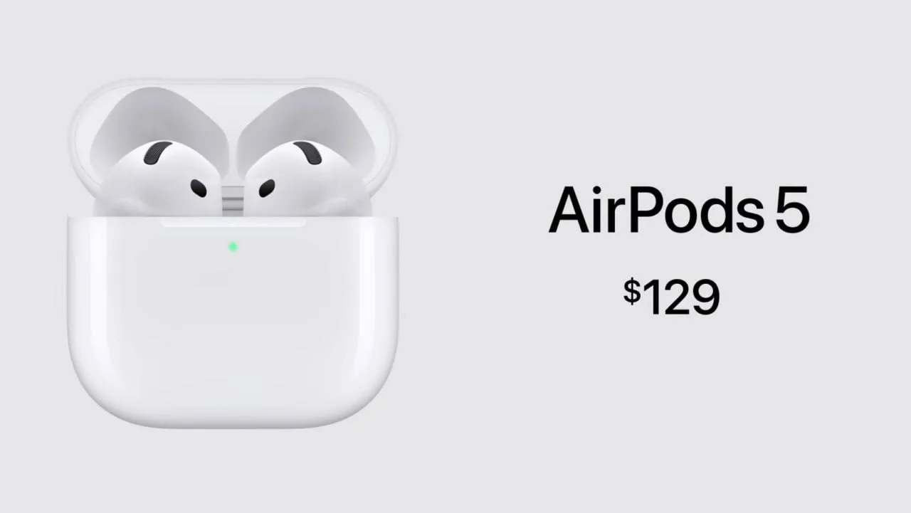 Apple pristatė „AirPods 5“ su dviem versijomis