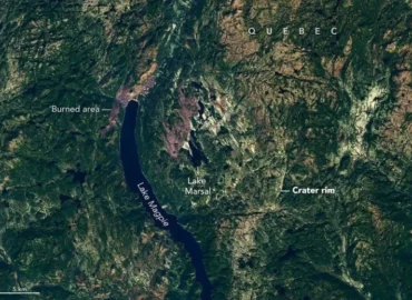 Kvebeko miškuose aptiktas 25 km skersmens Uhackatik smūginis krateris