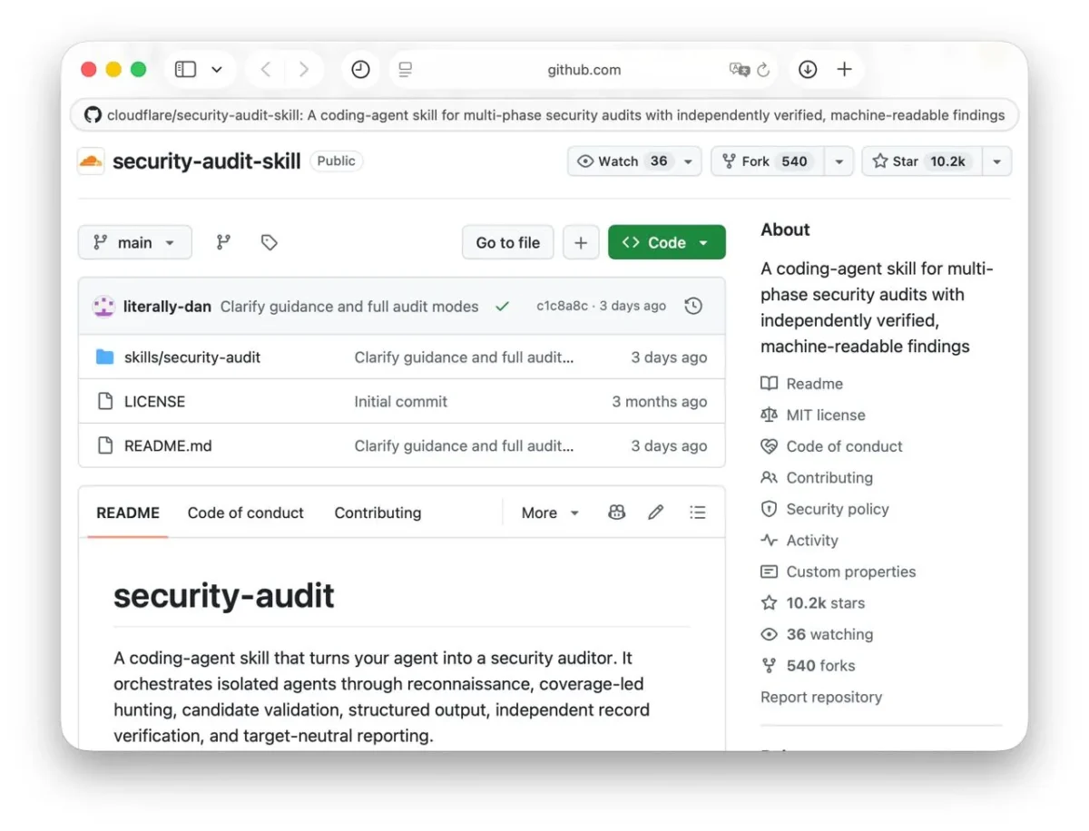 Cloudflare paskelbė saugumo audito įrankį kodavimo agentams