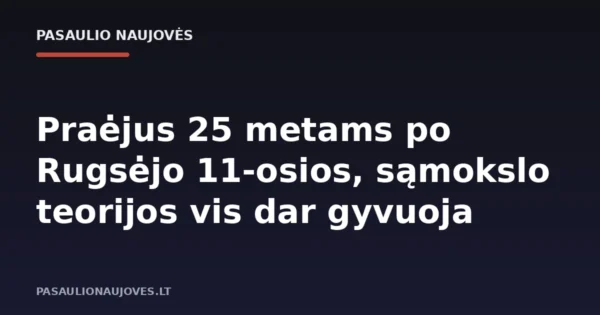 Praėjus 25 metams po Rugsėjo 11-osios, sąmokslo teorijos vis dar gyvuoja