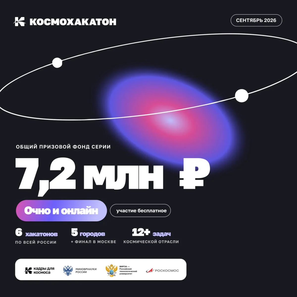 KosmoHackathon rugsėjo 18-20 dienomis vyks Sankt Peterburge, Krasnojarske ir internetu