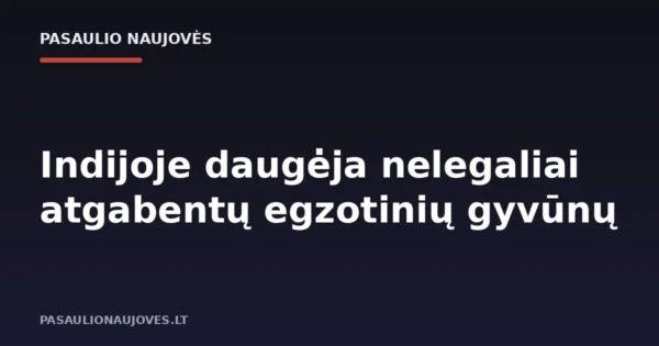 Indijoje daugėja nelegaliai atgabentų egzotinių gyvūnų