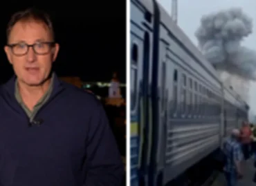 Rusijos dronas smogė keleivinio traukinio lokomotyvui prie Ukrainos ir Lenkijos sienos