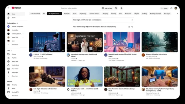 YouTube pristatė Custom Feeds asmeniškesniam pagrindiniam puslapiui