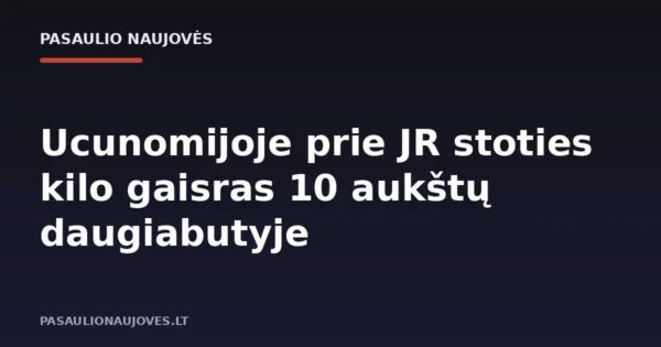 Ucunomijoje prie JR stoties kilo gaisras 10 aukštų daugiabutyje