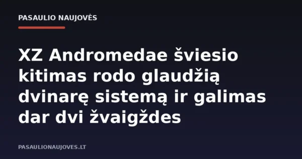 XZ Andromedae šviesio kitimas rodo glaudžią dvinarę sistemą ir galimas dar dvi žvaigždes