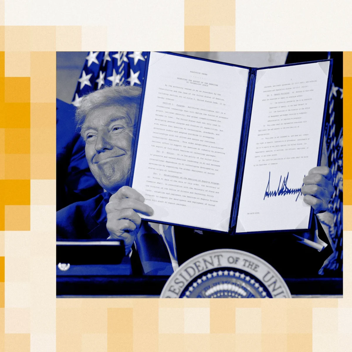 Trumpas 2025 metų liepą pasirašė įsaką dėl AI modelių pirkimo federalinėse agentūrose