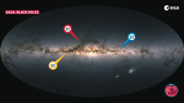 Gaia aptiko tris juodąsias skyles su netikėtai artimais žvaigždžių palydovais