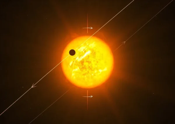 Prie raudonosios nykštukės GJ 3090 aptikta retrogradine orbita skriejanti planeta