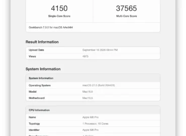 Geekbench įrašuose pasirodė dar nepristatytas Apple M6 lustas