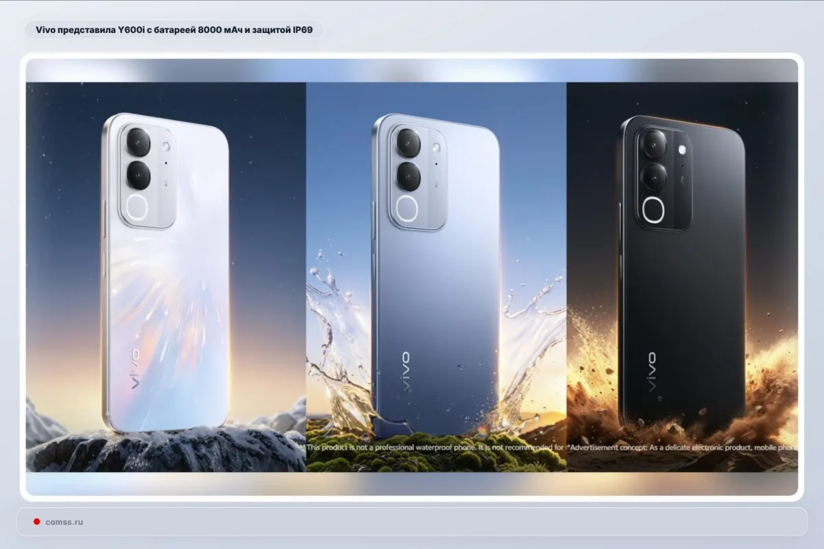 Pristatytas Vivo Y600i su 8000 mAh baterija ir IP69 apsauga