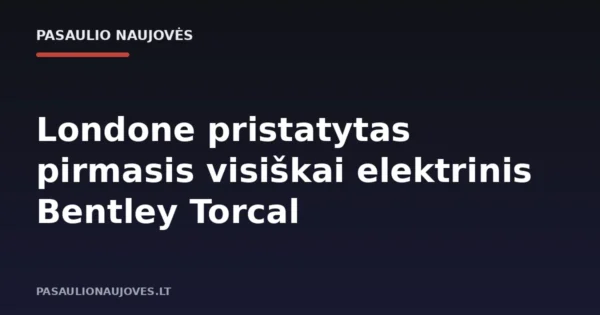 Londone pristatytas pirmasis visiškai elektrinis Bentley Torcal