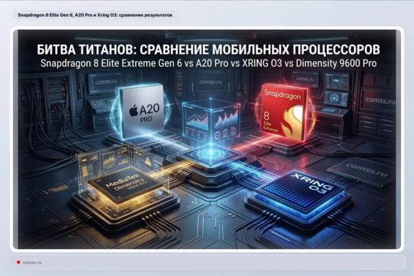 Palyginti Snapdragon 8 Elite Gen 6, Apple A20 Pro ir Xiaomi Xring O3 testų rezultatai