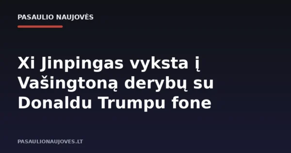Xi Jinpingas vyksta į Vašingtoną derybų su Donaldu Trumpu fone